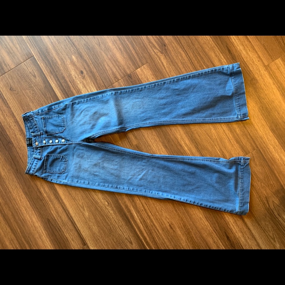 Ultra high waist flare denim